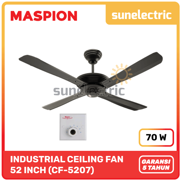 Maspion 52" / 52 Inch / 130 cm Ceiling Fan Uchida CF-5207 / CF 5207 / CF5207 Kipas Angin Plafon Indu