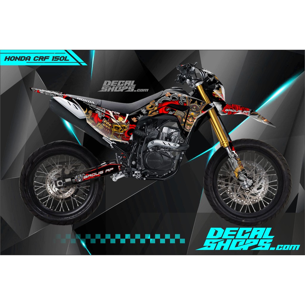 DECAL CRF SAMURAI  DECAL CRF MURAH DECAL CRF MURAH KEREN DECAL CRF SIMPEL DECAL PINK HITAM MERAH