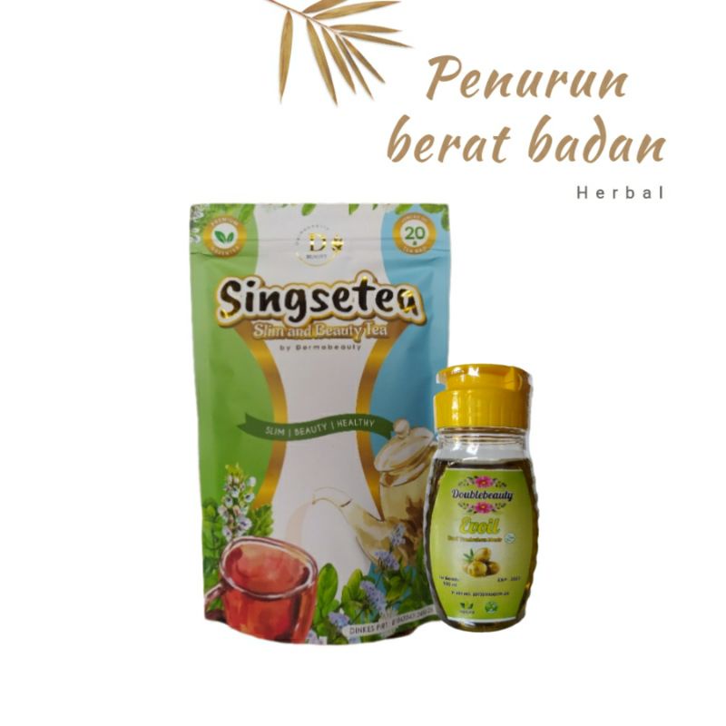PAKET DIET ANTI GAGAL SINGSETEA EVOIL PELANGSING HERBAL D'BEAUTY BERAT BADAN TURUN LEBIH CEPAT