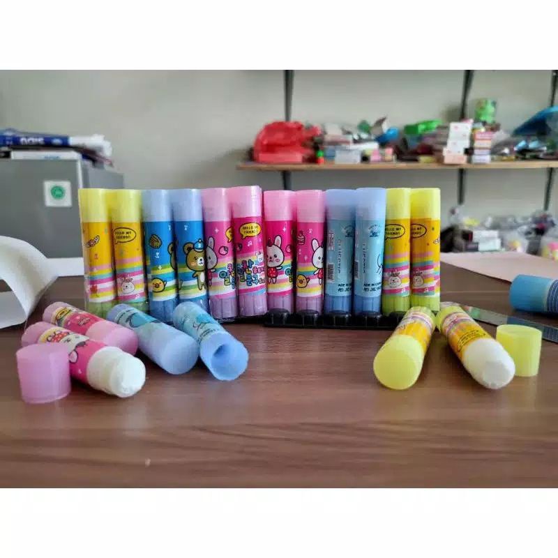 Glue Stick Fancy Kecil 10 Gram Lem Stik Kertas Kecil Praktis