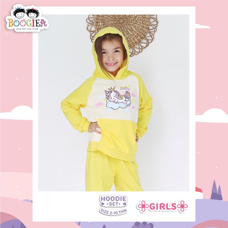 Setelan Piyama Anak Pajamas Hoodie Boogiea