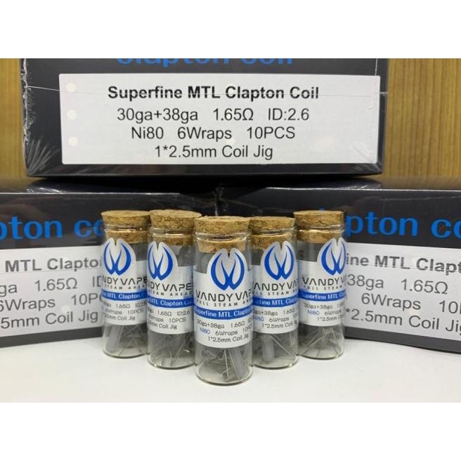 Superfine Coil MTL N80 Fused Clapton 30*2+38 GA 0.7 ohm - PER PCS