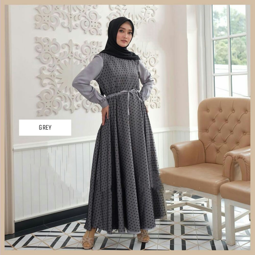 NAILA MAXI Bahan Moscrepe Pakaina Wanita Gamis Panjang Terusan Gamis Wanita Dress Muslim Terbaru