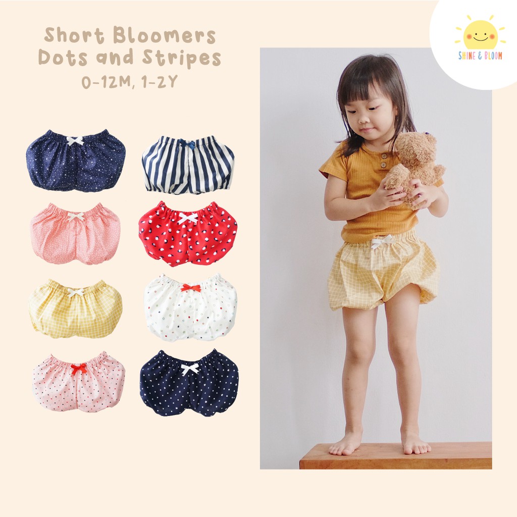 Shine and Bloom Bloomers Celana Bayi (Dots & Stripes