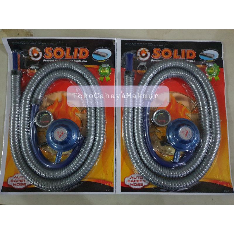 Selang Kompor Gas / Selang Gas Regulator + Meter Solid 6552 Komplit SNI