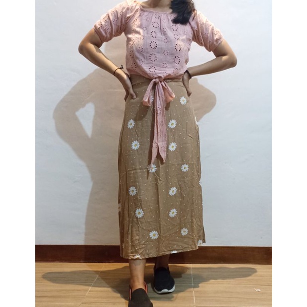 Skirt polka korea  / Rok Wanita-Polka bunga coksu