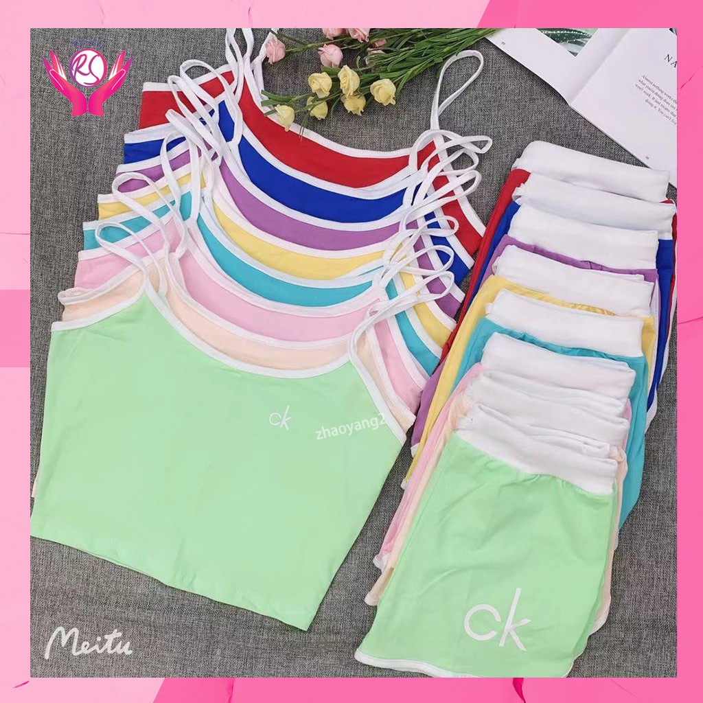 Baju Setelan pendek baju Senam Gym Aerobic Baju olahraga Yoga Fitness Termurah Bahan Katun