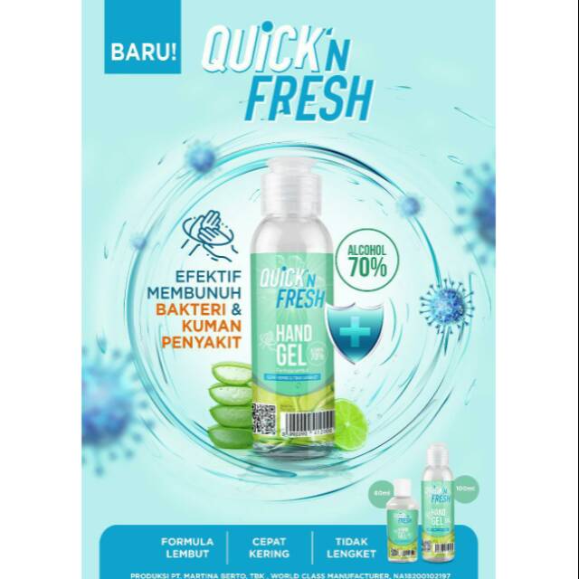 Quick n Fresh Handsanitizer Gel 100ml