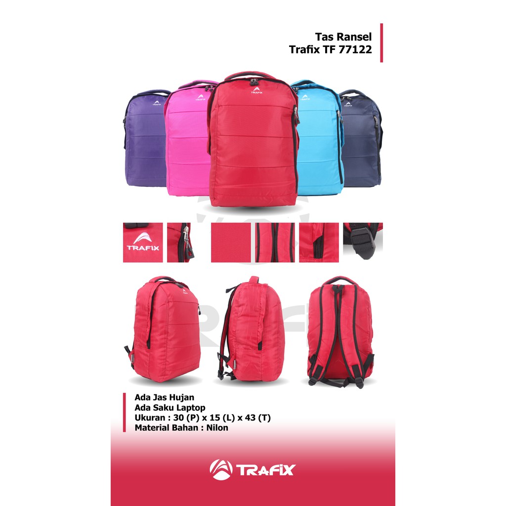 [KLIKTAS] Tas ransel laptop Trafix TF77122 backpack sekolah kuliah tas punggung