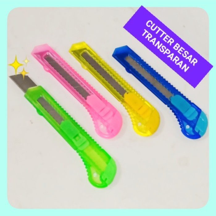

Cutter Besar Plastik Transparan/ Silet Kertas Murah