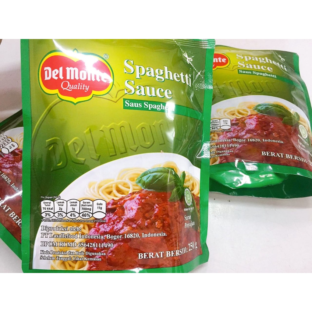 Saus Spaghetti Sauce Delmonte 250 gr Standing Pouch