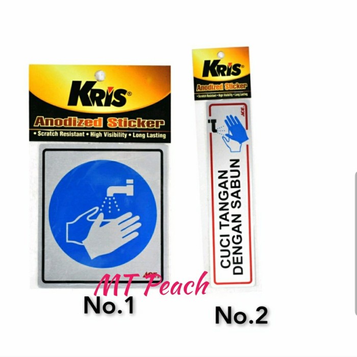 

KRIS STIKER CUCI TANGAN DENGAN SABUN SIGN LABEL STICKER WASH HAND MA17