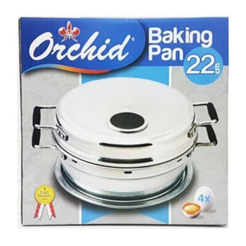 BARU//Orchid Baking Pan 22 Loyang Pembuat Kue Baking Pan 4 Telur UK 22 Cm