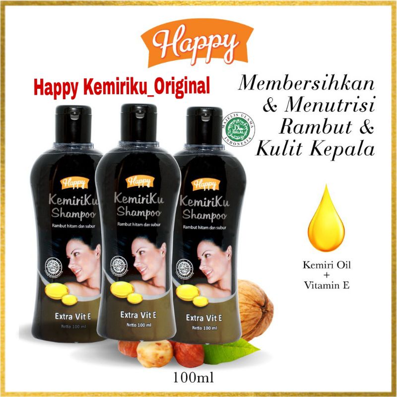 PROMO Shampo kemiriku Original Ampuh bersegel rapat Shampo Penghilang Uban
