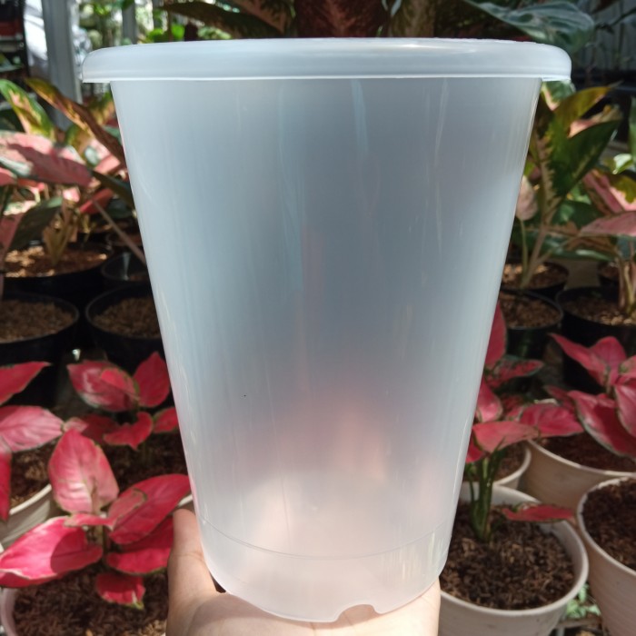 Pot Bunga NKT Tower 15 Bening / Pot Tanaman / Pot Plastik