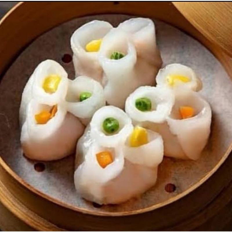 

PANGSIT 3 WARNA isi UDANG DIMSUM isi 10 + Sambal Dimsum