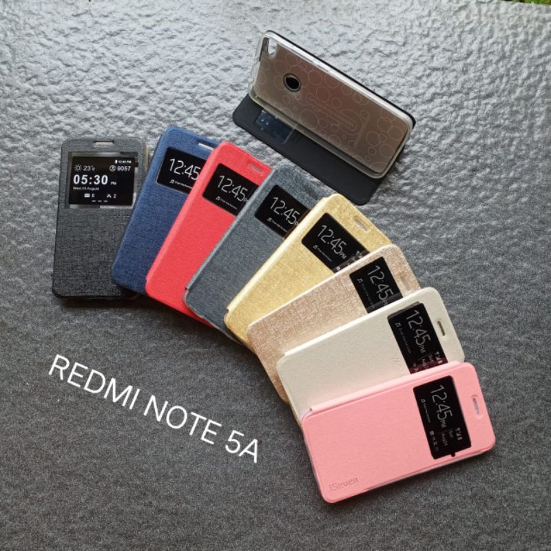 Flip Case xiaomi Redmi note 5A . Redmi Note 5A prime bookcover bookcase book cover sarung buku buka tutup dompet flipcase flip case cover