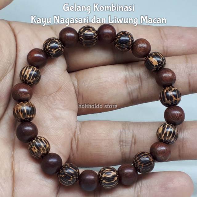 Gelang Kayu Kombinasi Nagasari Cirebon Liwung Macan