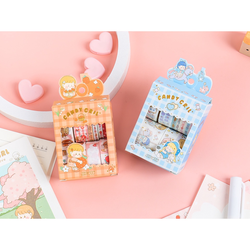 

Masking Tape Washi Tape Selotip Kertas Set 10pc Candy Girl