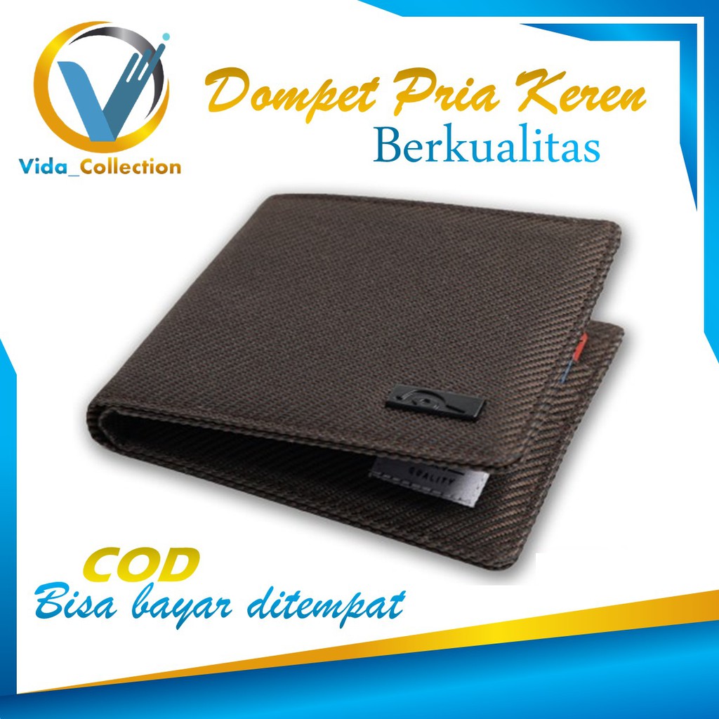 Dompet Canvas Pria Cowok Laki laki Lipat Kartu Fashion Pria Dompet Pria JFR kanvas Elegan Murah