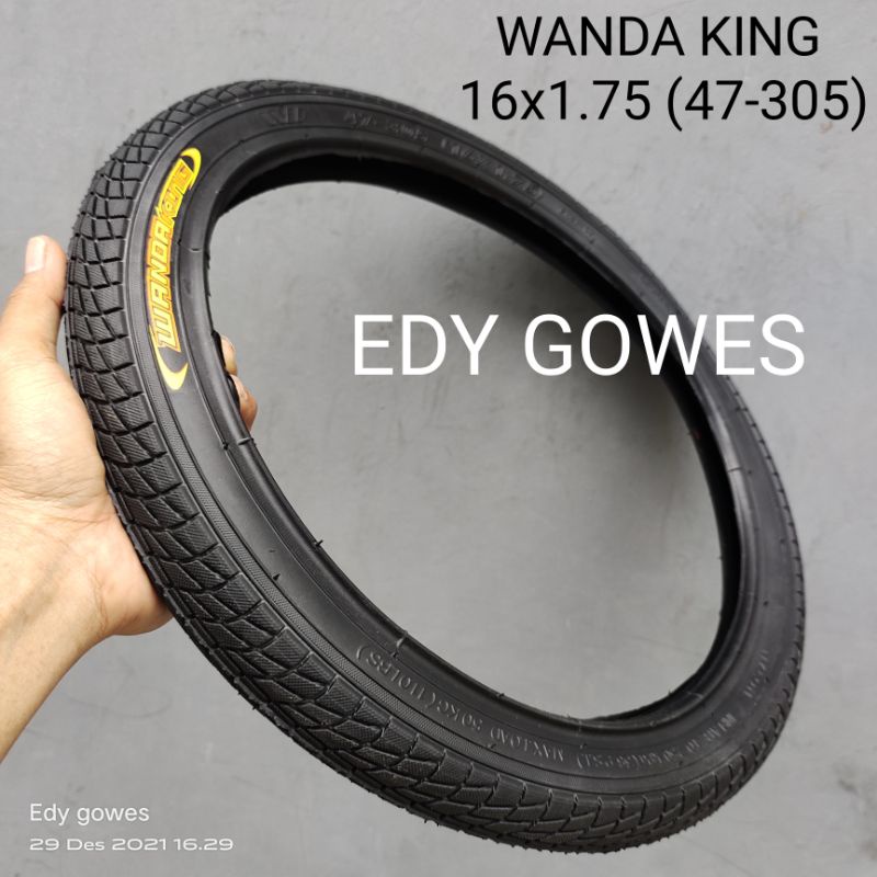 ban luar sepeda ukuran 16 ban luar Wanda king 16 x 1.75 ban luar kingland 16x1.75-Wanda king