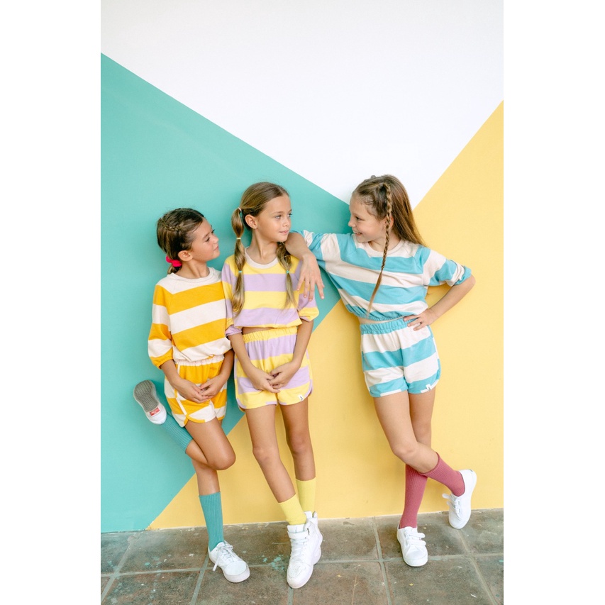 Baju Setelan Anak Perempuan 1-5 Tahun BOHOPANNA - STRIPE SET