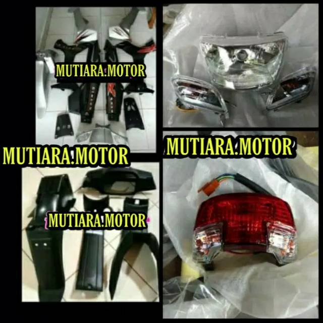 full set body plus lampu f1zr hitam silver 2001 2002