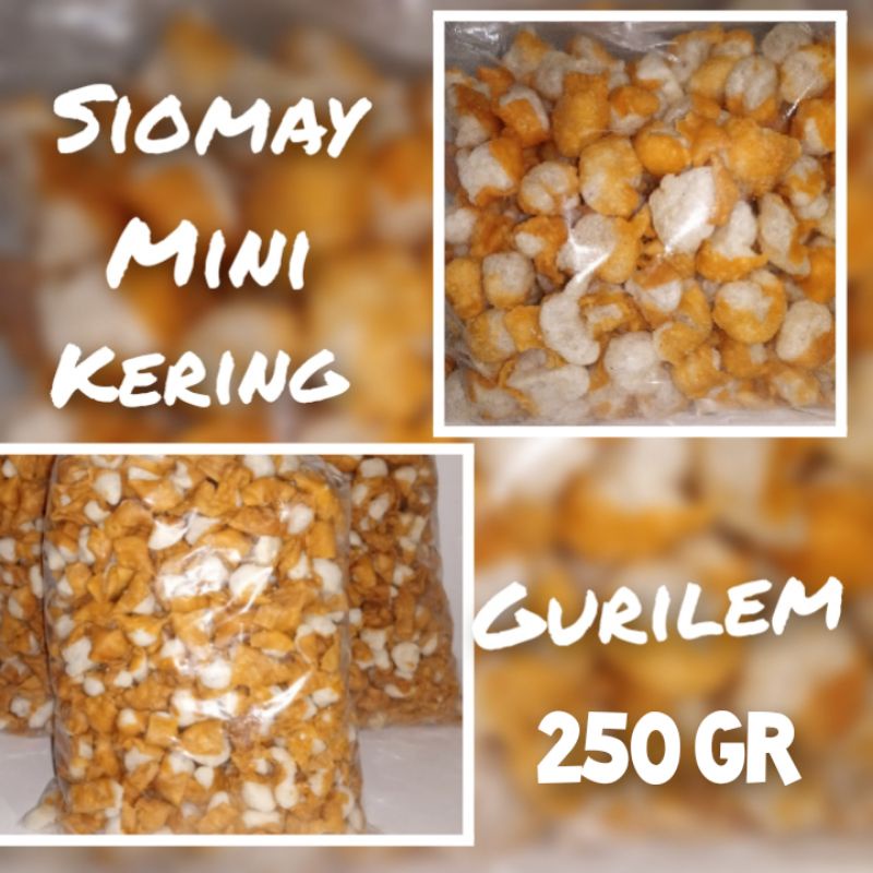 

Siomay mini kecil kering gurilem 250 gr (bisa untuk toping Seblak Baso aci Cuangki Bakso Boci)