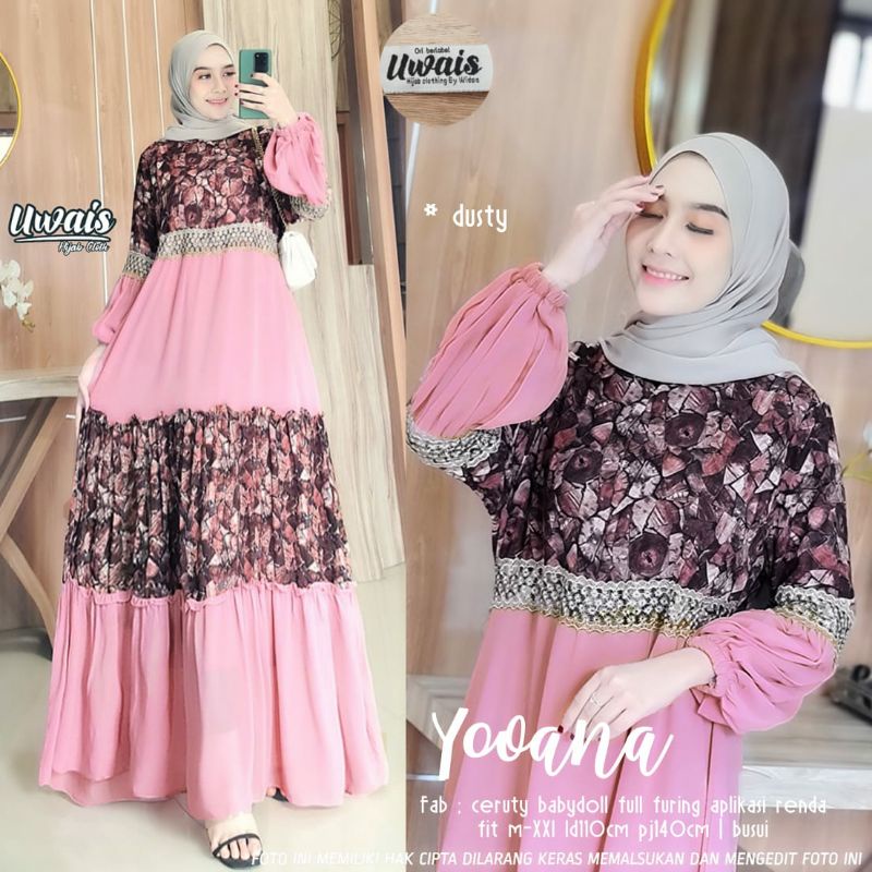 Gamis Muslimah Pakaian Wanita Pakaian Wanita Muslimah Pakaian Kekinian Dress Uwais