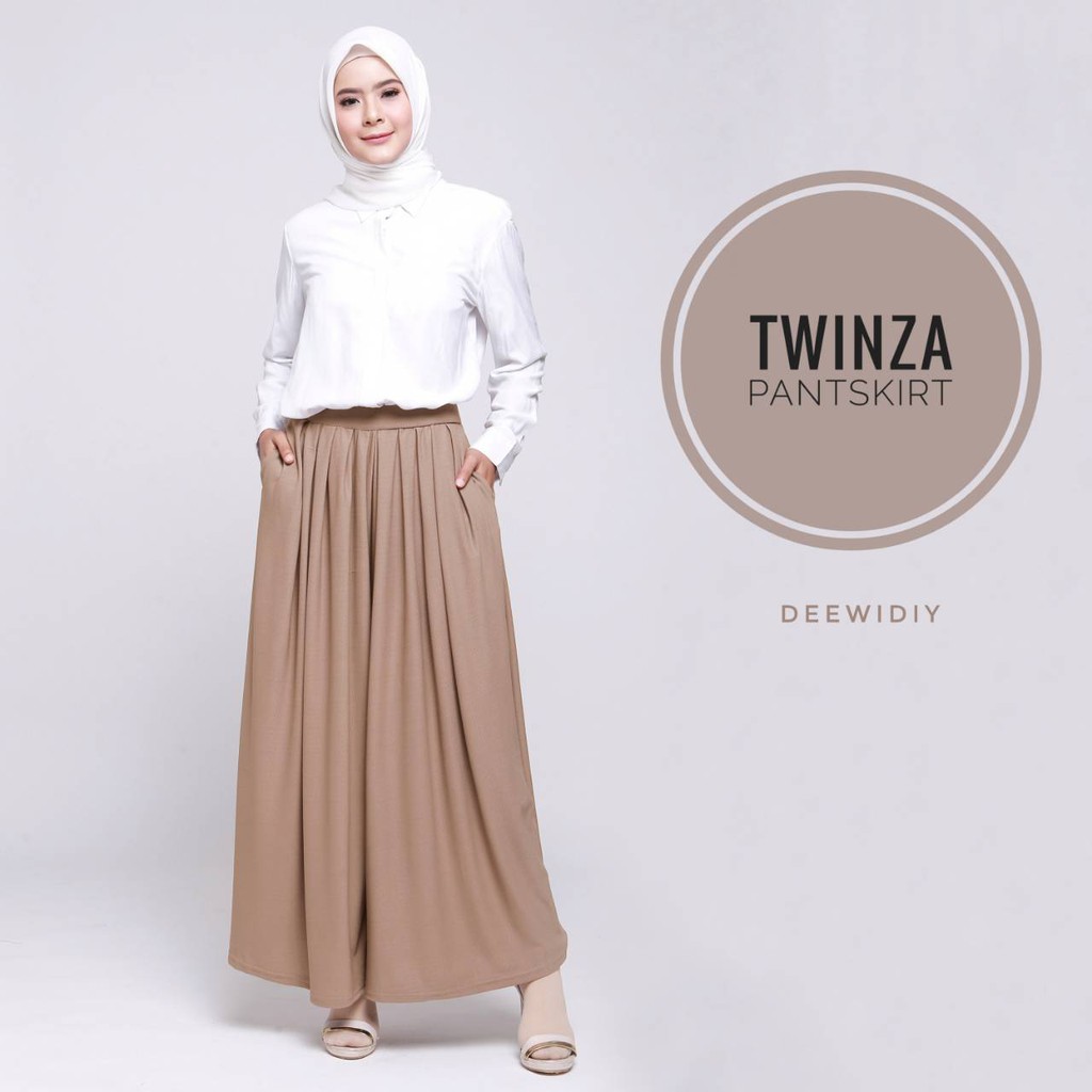 CELANA KULOT PANJANG WANITA MUAT SAMPAI JUMBO - TWINZA PANTS DEEWIDIY