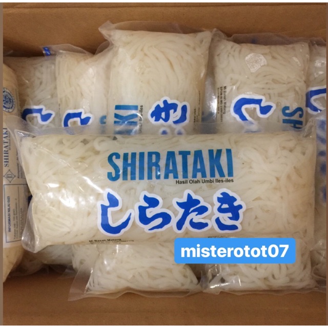 

mie shirataki basah / blue wet shirataki noodle 200gr