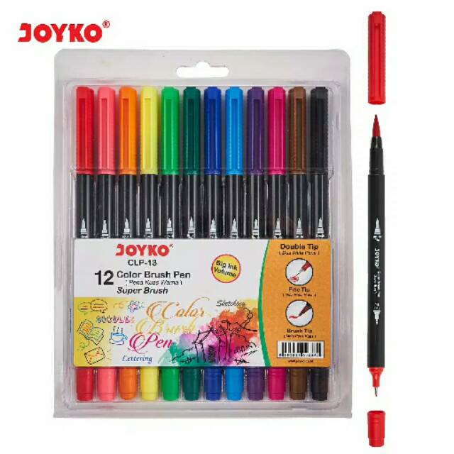 

Color Brush Pen Joyko CLP-13 Spidol Colour 12 Warna