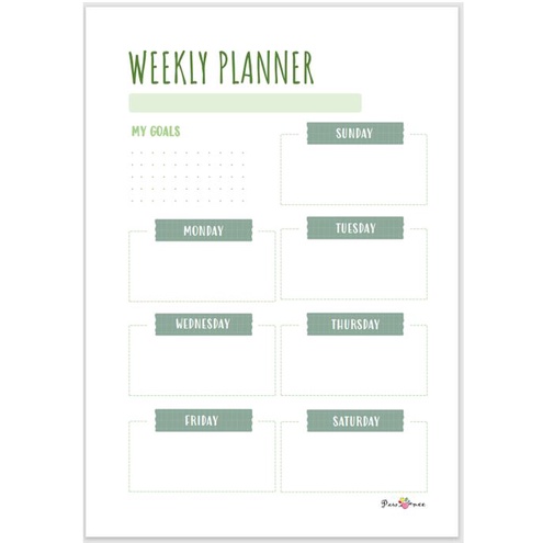 

Isi Binder - Journal - Weekly Planner - Pawmee -Kertas Binder Journal Mingguan
