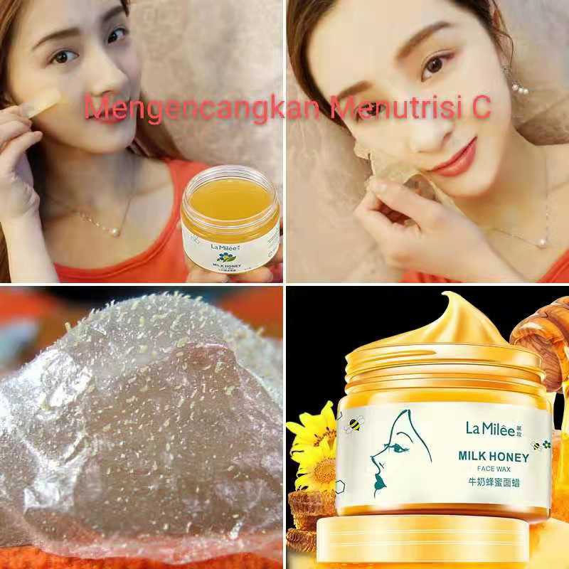 Milk Honey Face Wax | Masker Wajah Susu Madu | Penghilang Komedo 150G