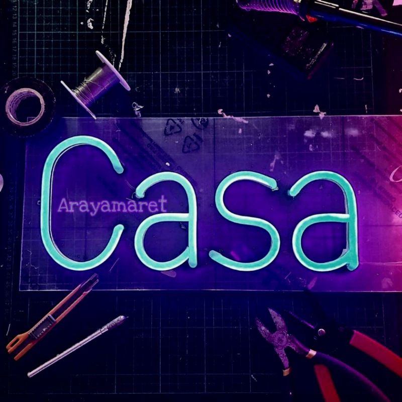 Lampu Hias Neon Flex Custom 1-3 Huruf