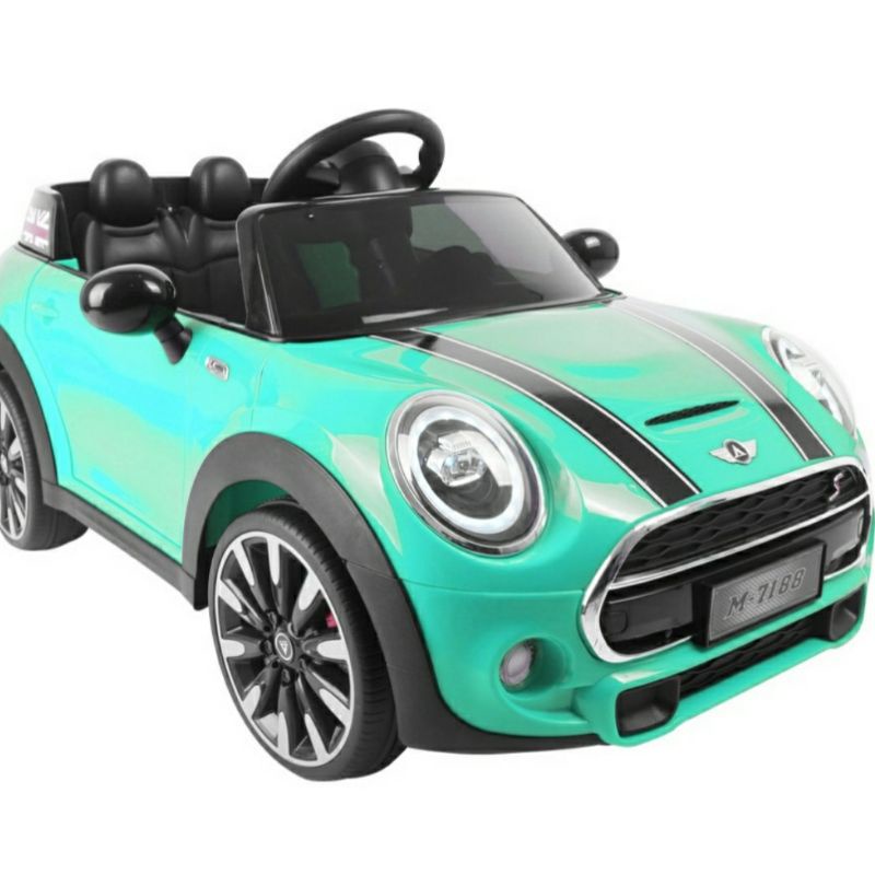 Mobil aki listrik remote control | mini cooper M7188