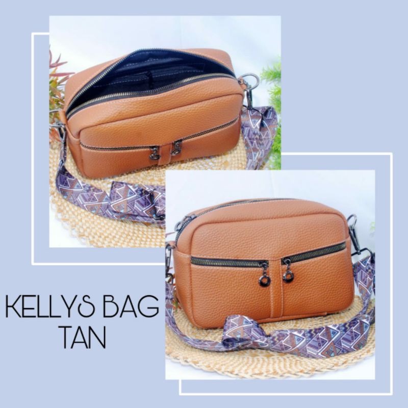 tas wanita papirut Kellys selempang hp slingbag wanita tali longstrap cod murah