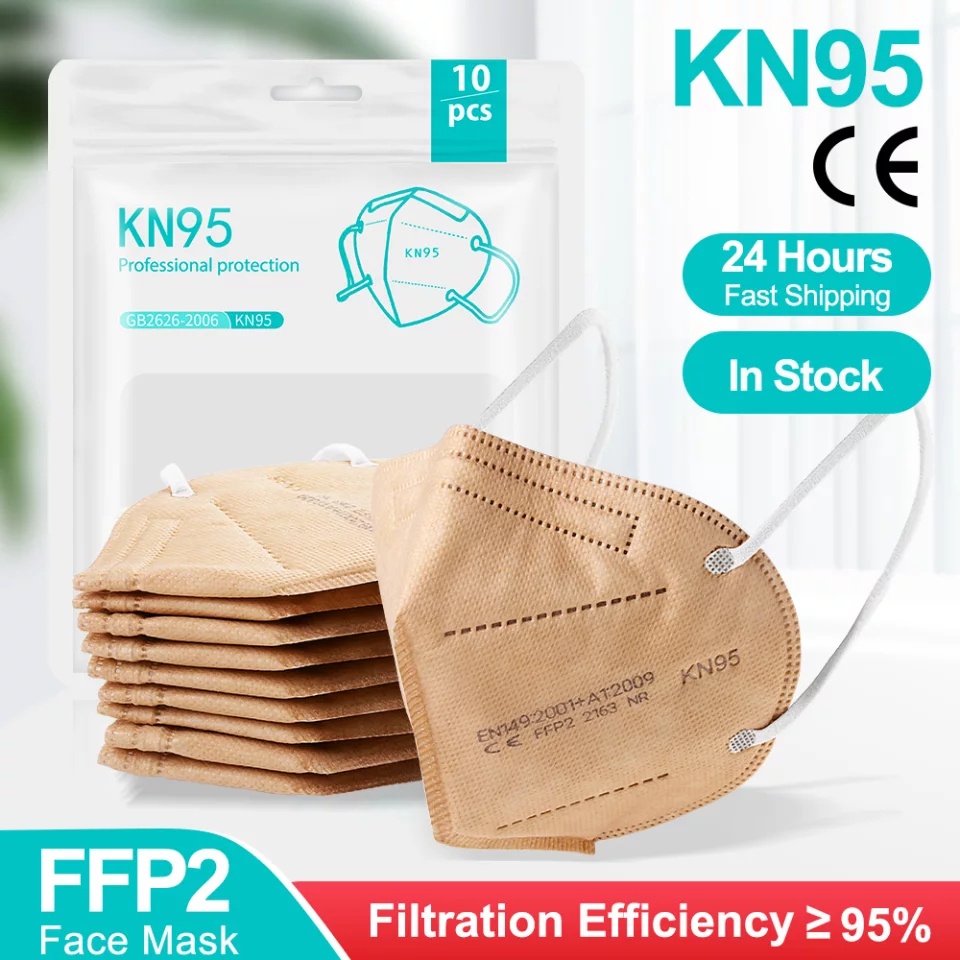 MASKER KN95 10PCS 5PLY DUCKBILL WARNA WARNI HITAM PUTIH COKLAT KUNING MERAH ABU BIRU HIJAU ORANGE PI