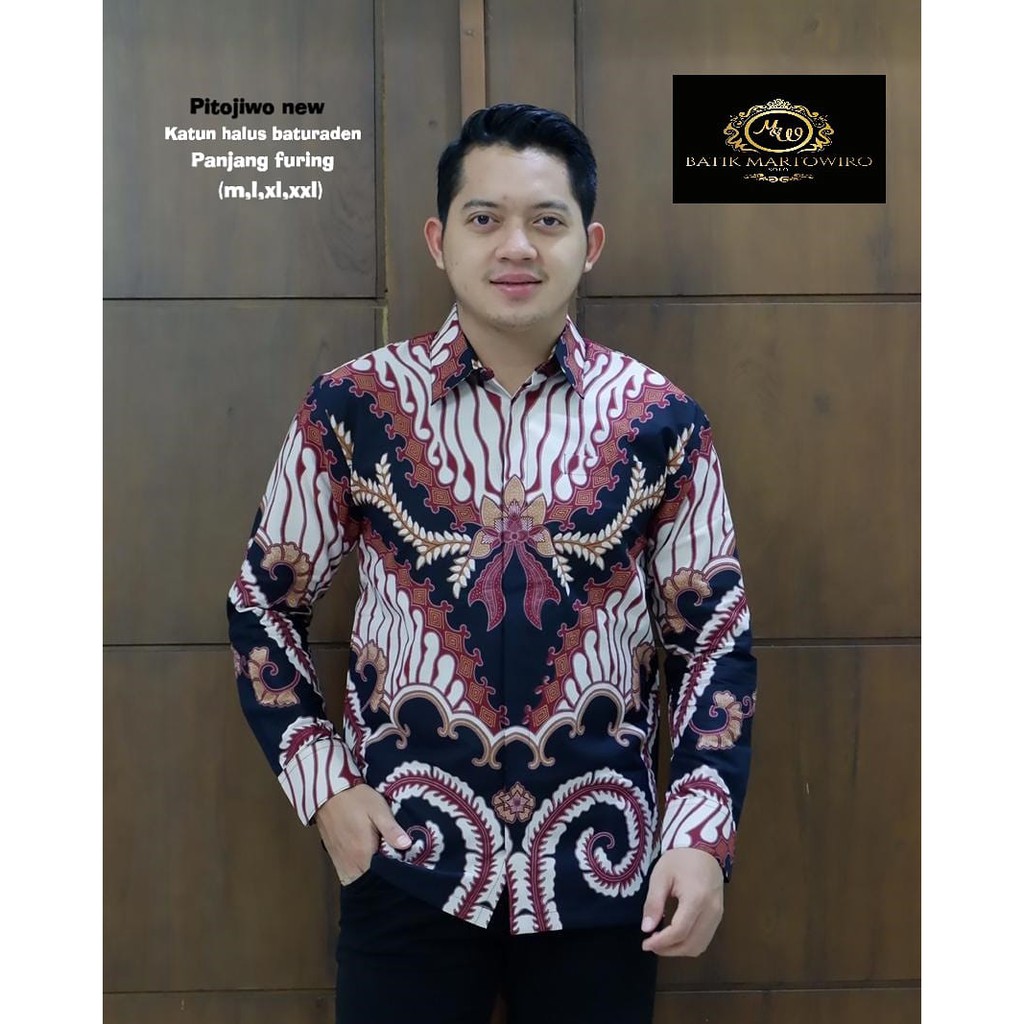 PITOJIWO NEW kemeja batik pria lengan panjang terbaru ORIGINAL BY MARTOWIRYO