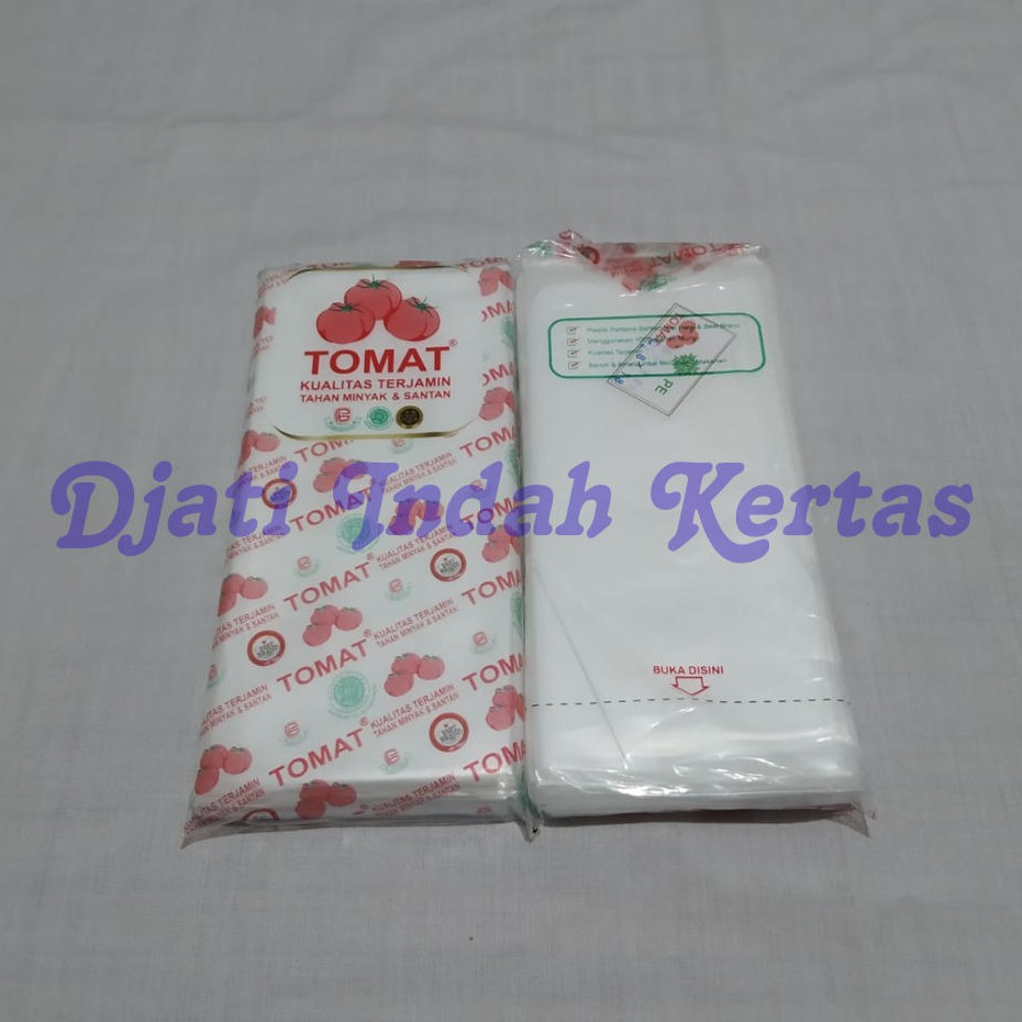 PROMO NIH!!! ( PE - TOMAT Uk 8 x 18 ) PLASTIK SERBAGUNA / PLASTIK ES BATU isi 4 bungkus