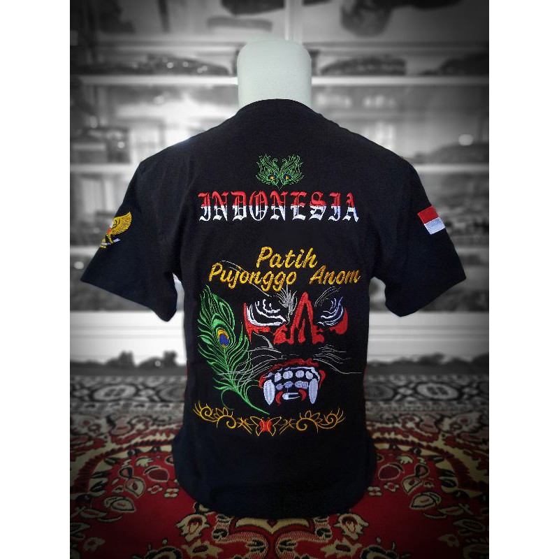 Kaos Reog Bordir Lengan Pendek Kaos Budaya Kaos Bujang Ganong