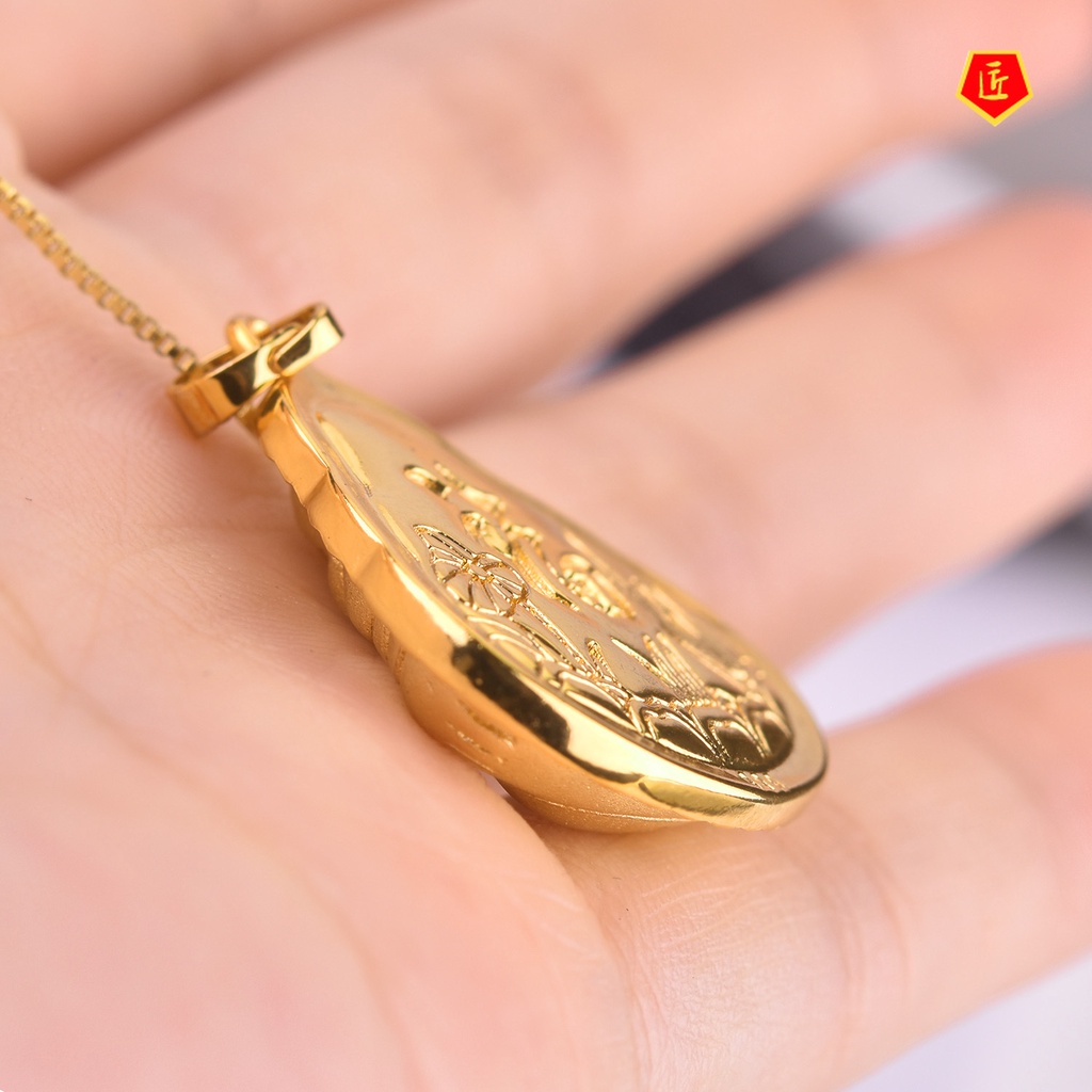 [Ready Stock]Gold Maitreya Buddha Necklace Blessing Pendant