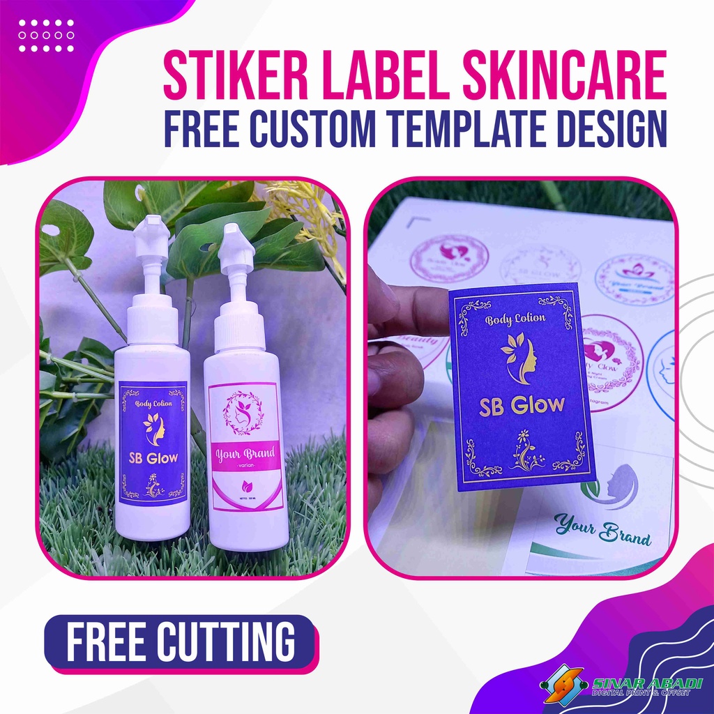 

STIKER LOGO LABEL CHROMO/CETAK STIKER SKINCAREmurah Bandung Free Template Desain