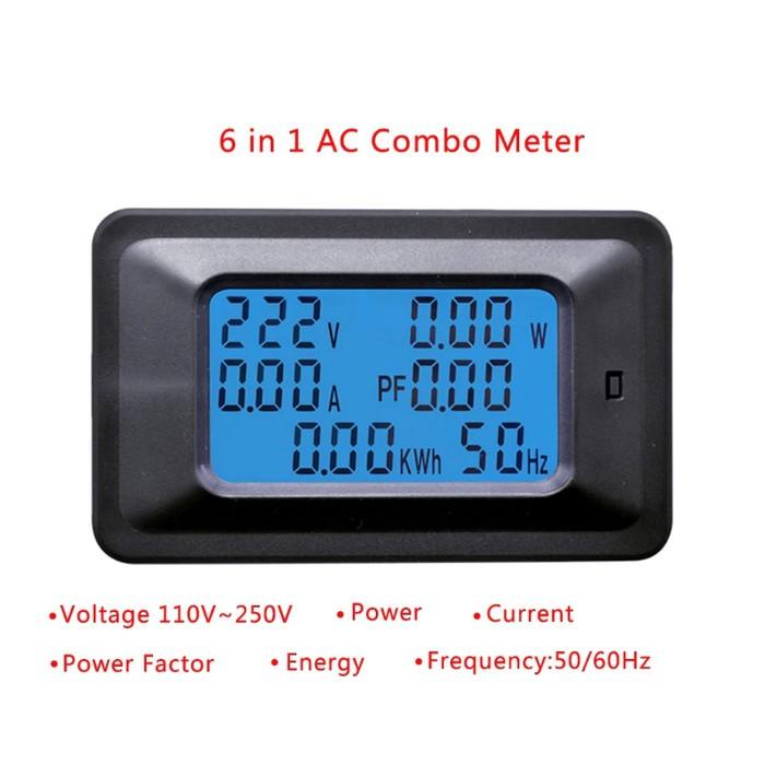 Energy Meter Power Meter Digital Watt Voltage Volt Ampere KWh Meter AC