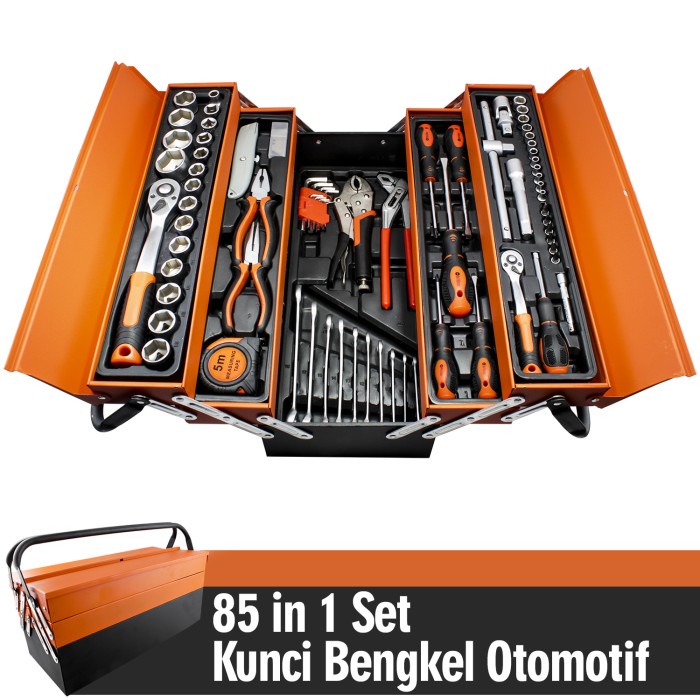 Alat Perbengkelan Otomotif Set Kunci Sok-AlatBengkel 85pcs