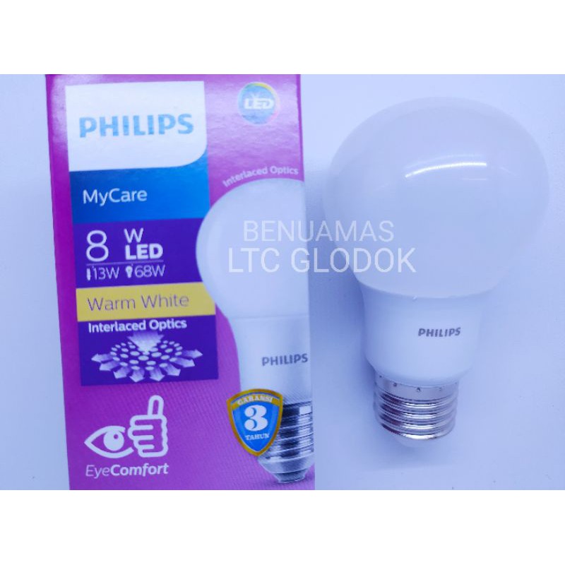 LAMPU LED BULB PHILIPS 8watt BOHLAM LED 8W