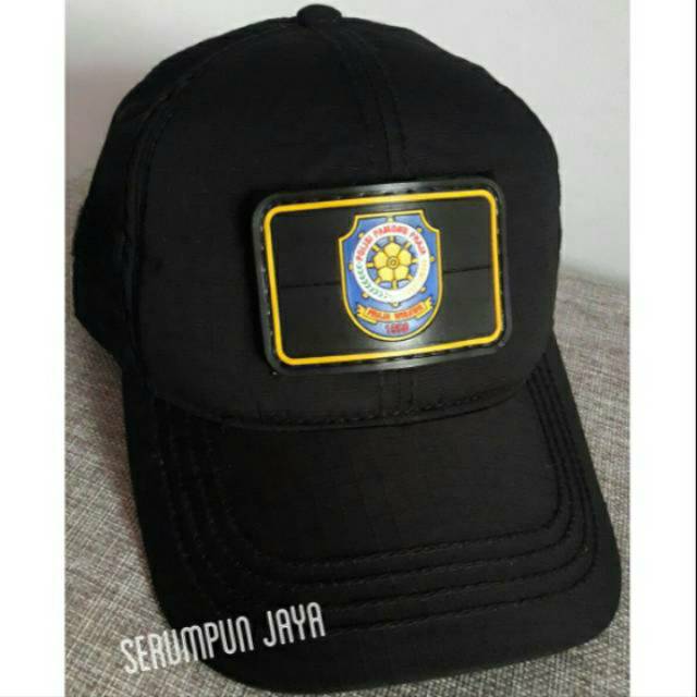 TOPI S A T P O L P P - TOPI S A T P O L P P VELCRO HITAM