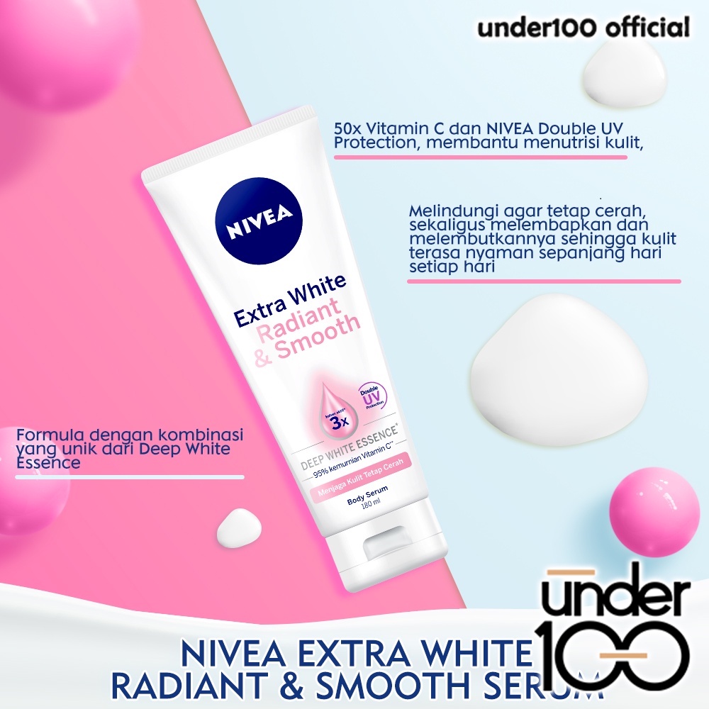 ❤ UNDER100 ❤ NIVEA Body Serum Extra White | Night | Repair Care Protect | Radiant | Glow | Hijab 180ml