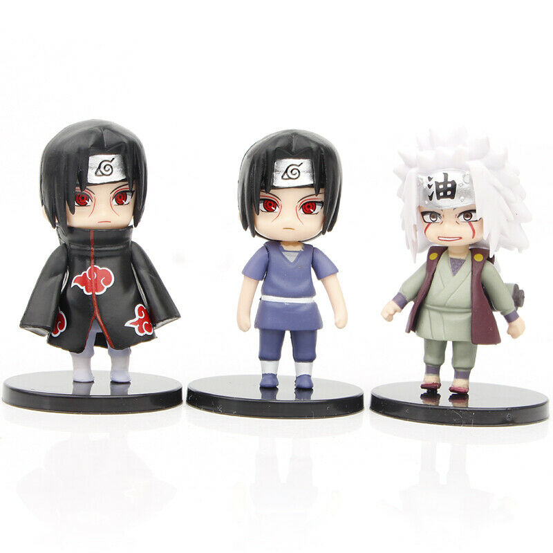 Mainan Action Figure Naruto Uzumaki Kakashi Gaara Sasuke Itachi Yashamaru 12 In 1 Untuk Hiasan Topper Kue