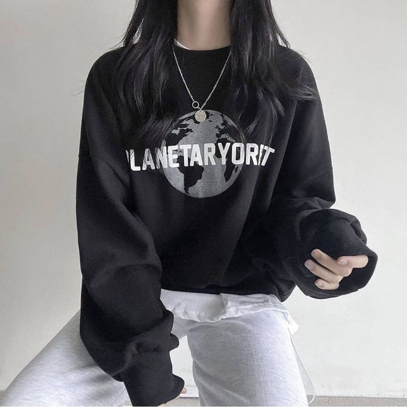 SWEATER KOREA PLANETARYORBIT SWEATER UNISEX PREMIUM KEREN TERLARIS'